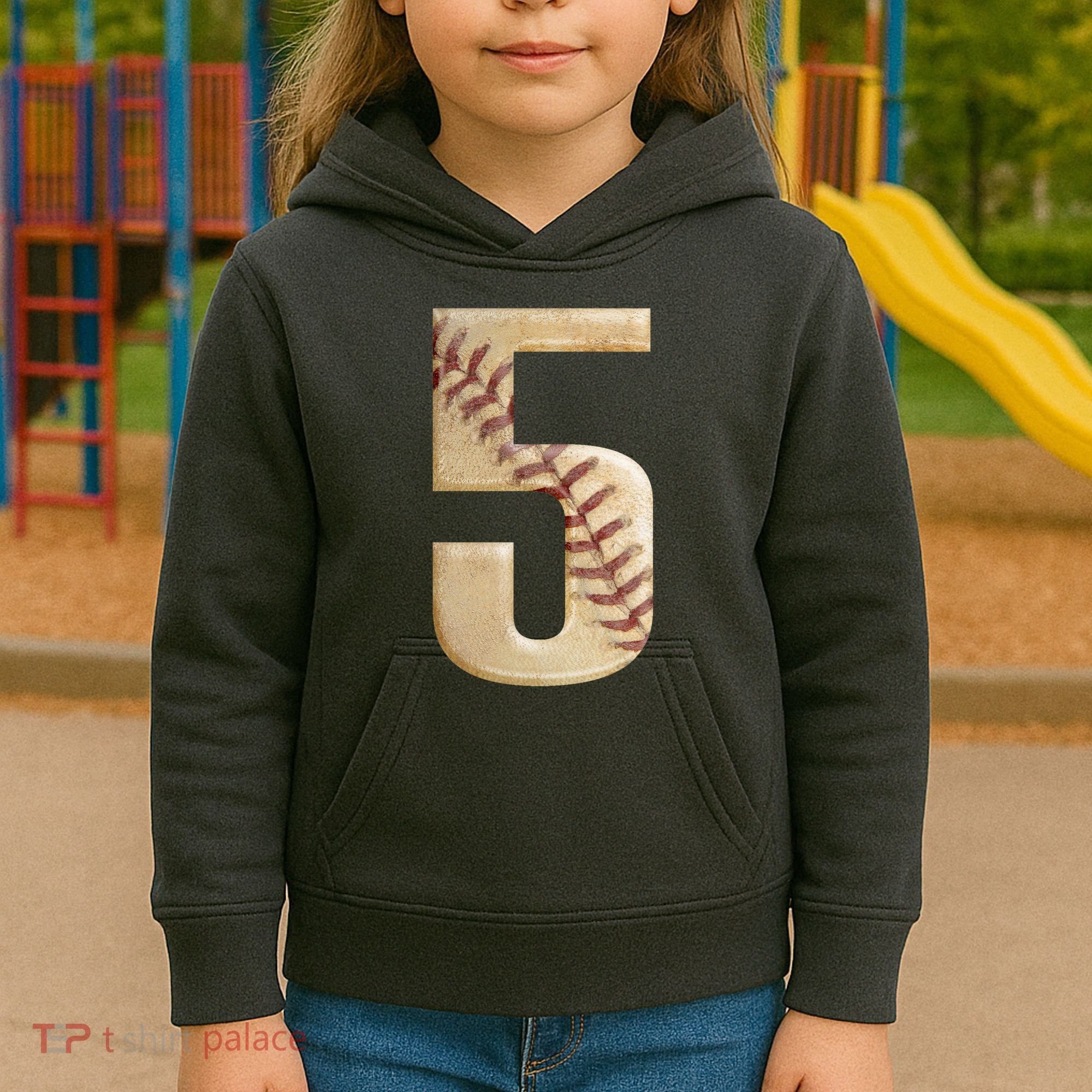 Baseball 5th Birthday  Kids Hoodie