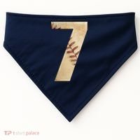 Baseball 7th Birthday USA-Made Doggie Bandana thumb 0