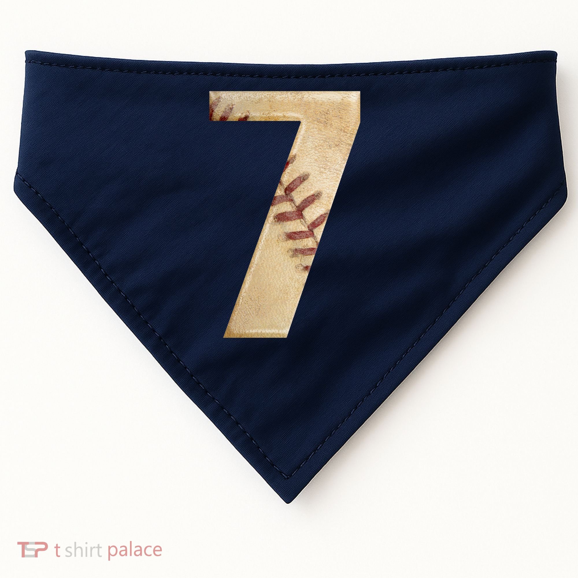 Baseball 7th Birthday USA-Made Doggie Bandana