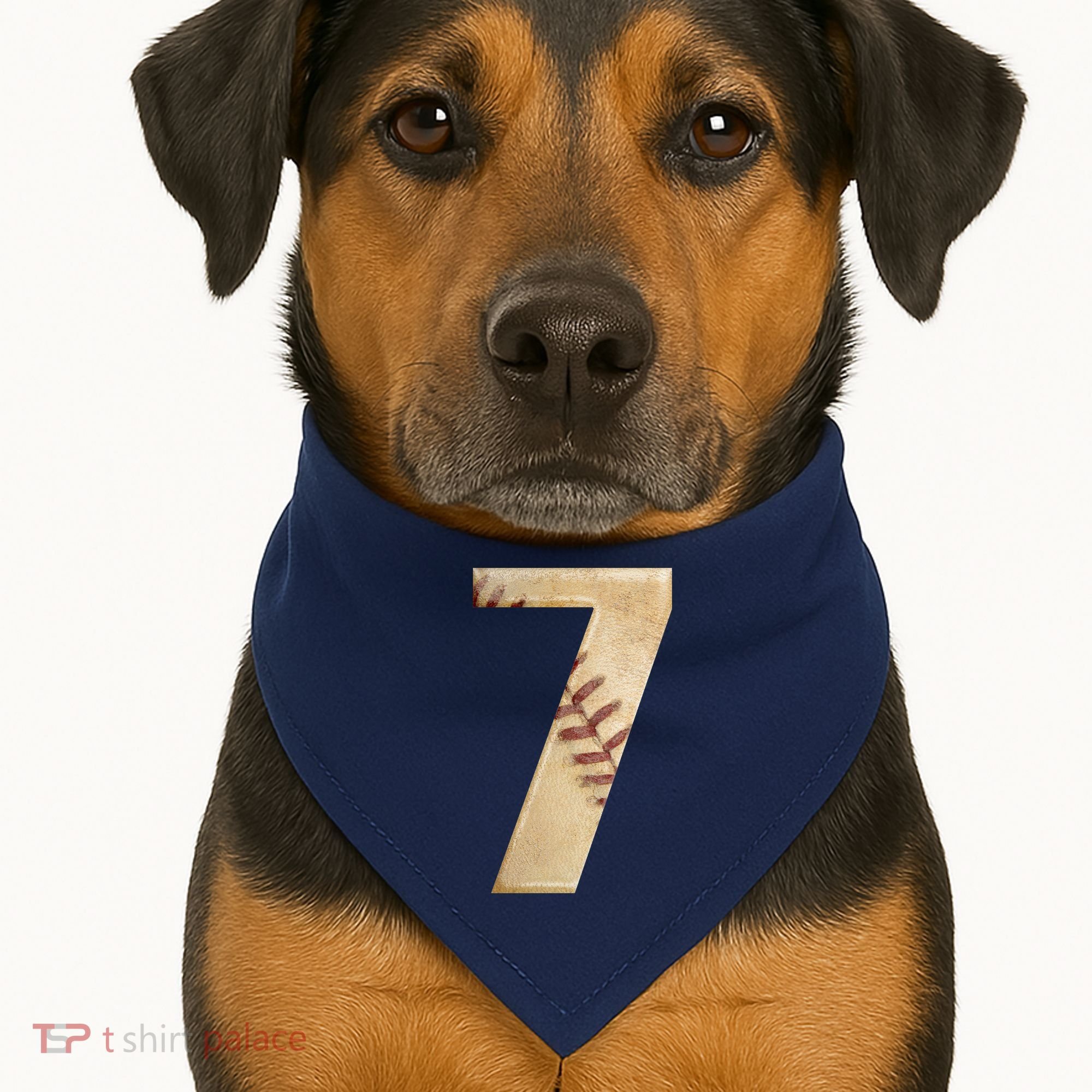 Baseball 7th Birthday USA-Made Doggie Bandana