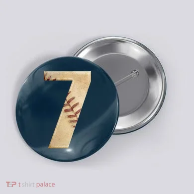 Baseball 7th Birthday Button