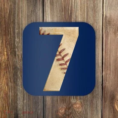 Baseball 7th Birthday Coaster