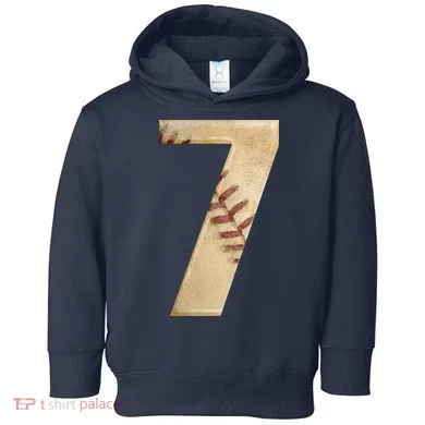 Baseball 7th Birthday Toddler Hoodie