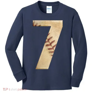 Baseball 7th Birthday Kids Long Sleeve Shirt