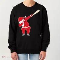Baseball Bat Dabbing Santa Women's Sweatshirt thumb 0