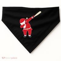 Baseball Bat Dabbing Santa USA-Made Doggie Bandana thumb 0