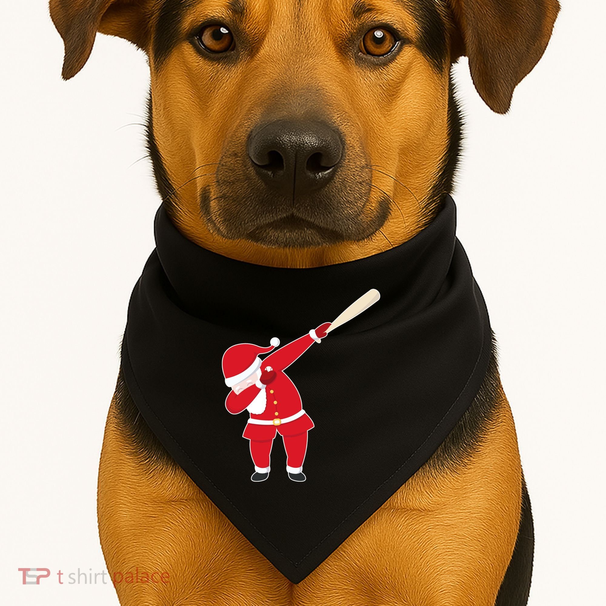 Baseball Bat Dabbing Santa USA-Made Doggie Bandana