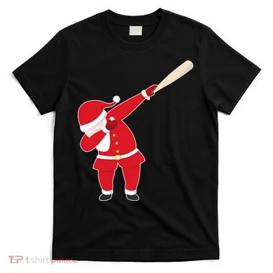 Baseball Bat Dabbing Santa T-Shirt