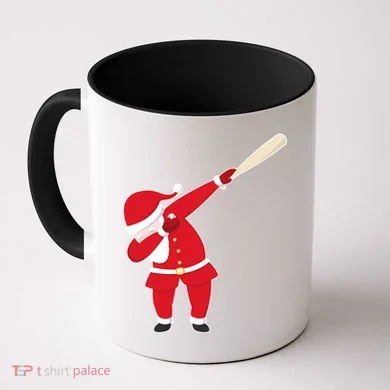 Baseball Bat Dabbing Santa Coffee Mug