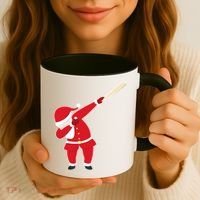 Baseball Bat Dabbing Santa Coffee Mug thumb 3