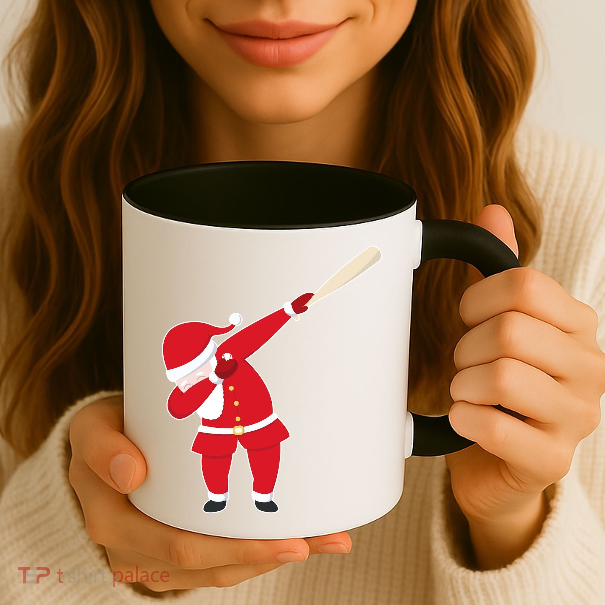 Baseball Bat Dabbing Santa Coffee Mug