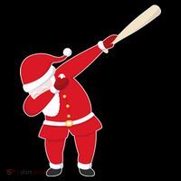 Baseball Bat Dabbing Santa Women's Hoodie thumb 2