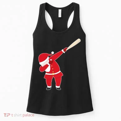 Baseball Bat Dabbing Santa Women's Tank Top