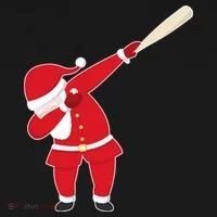 Baseball Bat Dabbing Santa Baby Bodysuit thumb 2