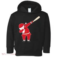 Baseball Bat Dabbing Santa Toddler Hoodie thumb 0