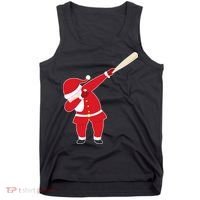 Baseball Bat Dabbing Santa Tank Top thumb 0