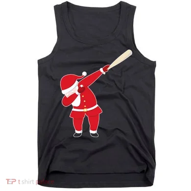 Baseball Bat Dabbing Santa Tank Top