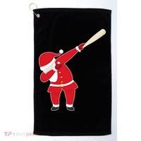 Baseball Bat Dabbing Santa Golf Towel thumb 0