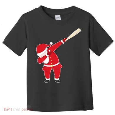 Baseball Bat Dabbing Santa Toddler T-Shirt