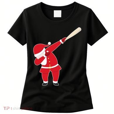 Baseball Bat Dabbing Santa Women's T-Shirt