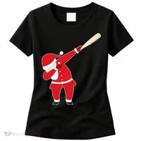 Baseball Bat Dabbing Santa Women's T-Shirt thumb 0