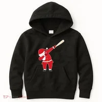 Baseball Bat Dabbing Santa Kids Hoodie thumb 0