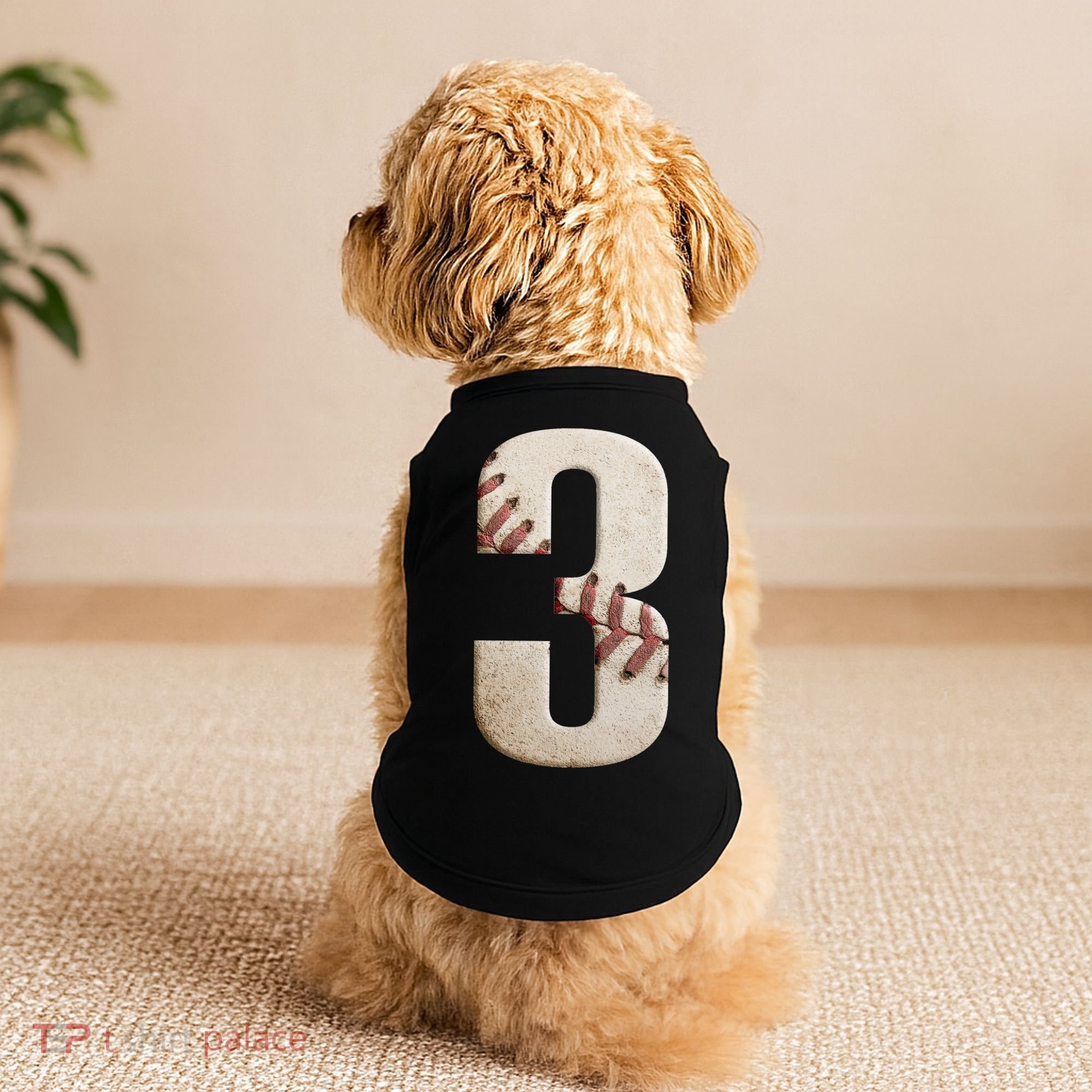 Baseball Birthday 3rd Birthday Doggie Tank