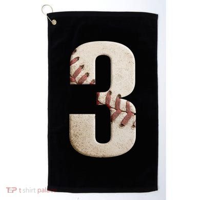 Baseball Birthday 3rd Birthday Golf Towel