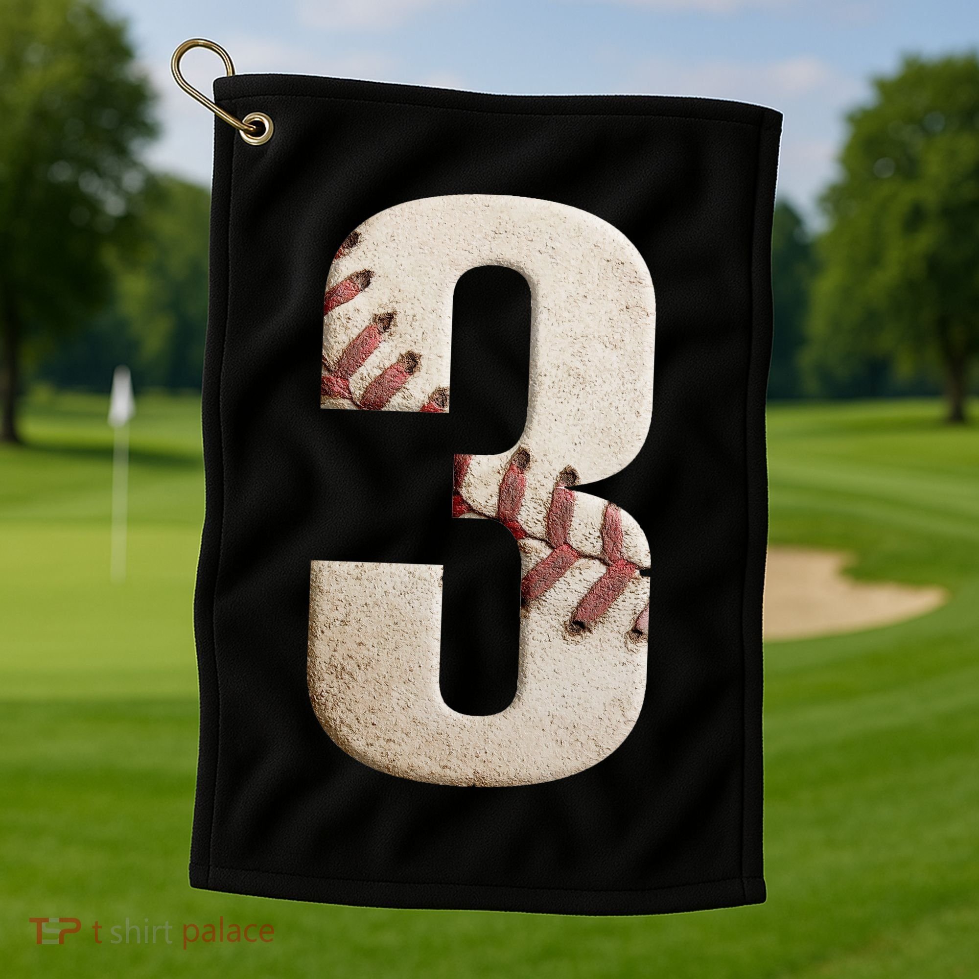 Baseball Birthday 3rd Birthday Golf Towel