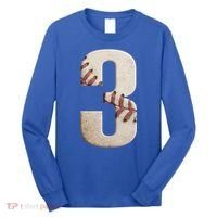 Baseball Birthday 3rd Birthday Long Sleeve Shirt thumb 0