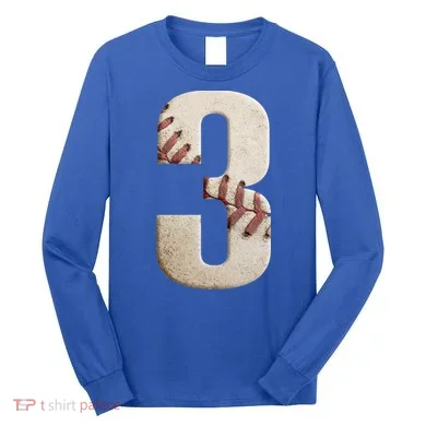 Baseball Birthday 3rd Birthday Long Sleeve Shirt