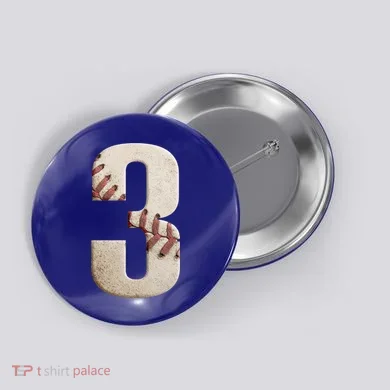 Baseball Birthday 3rd Birthday Button