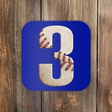Baseball Birthday 3rd Birthday Coaster