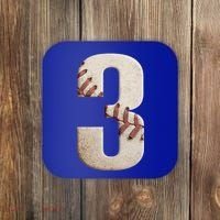 Baseball Birthday 3rd Birthday Coaster thumb 0