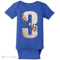 Baseball Birthday 3rd Birthday Baby Bodysuit thumb 0