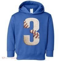 Baseball Birthday 3rd Birthday Toddler Hoodie thumb 0