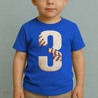 Baseball Birthday 3rd Birthday Toddler T-Shirt thumb 2