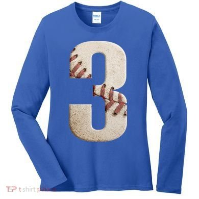 Baseball Birthday 3rd Birthday Women's Long Sleeve Shirt