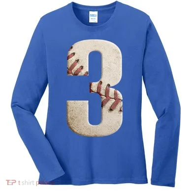Baseball Birthday 3rd Birthday Women's Long Sleeve Shirt