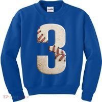 Baseball Birthday 3rd Birthday Kids Sweatshirt thumb 0