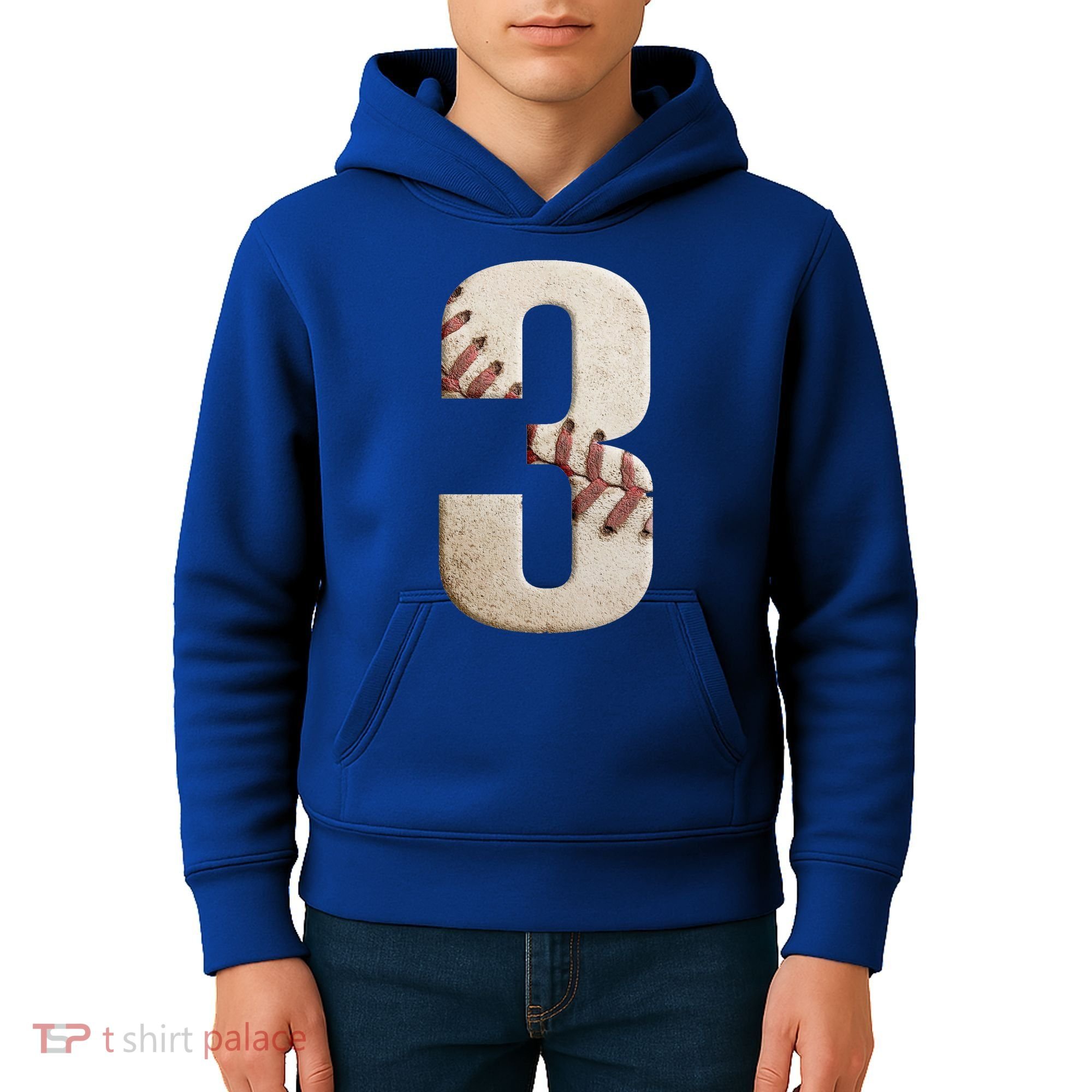Baseball Birthday 3rd Birthday Kids Hoodie
