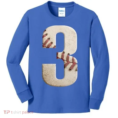 Baseball Birthday 3rd Birthday Kids Long Sleeve Shirt