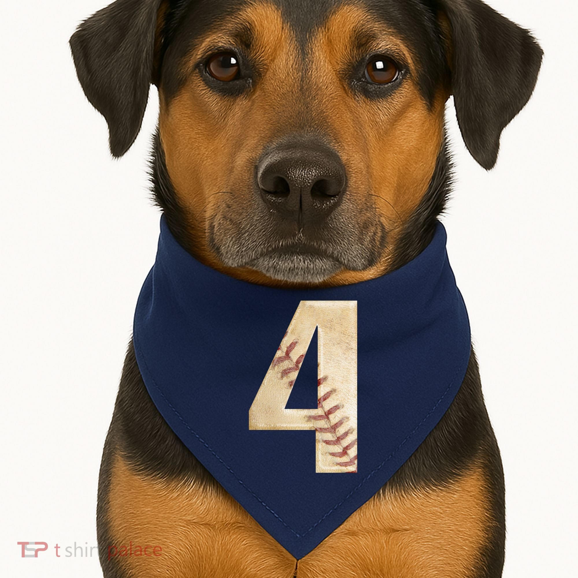 Baseball Birthday 4th birthday USA-Made Doggie Bandana