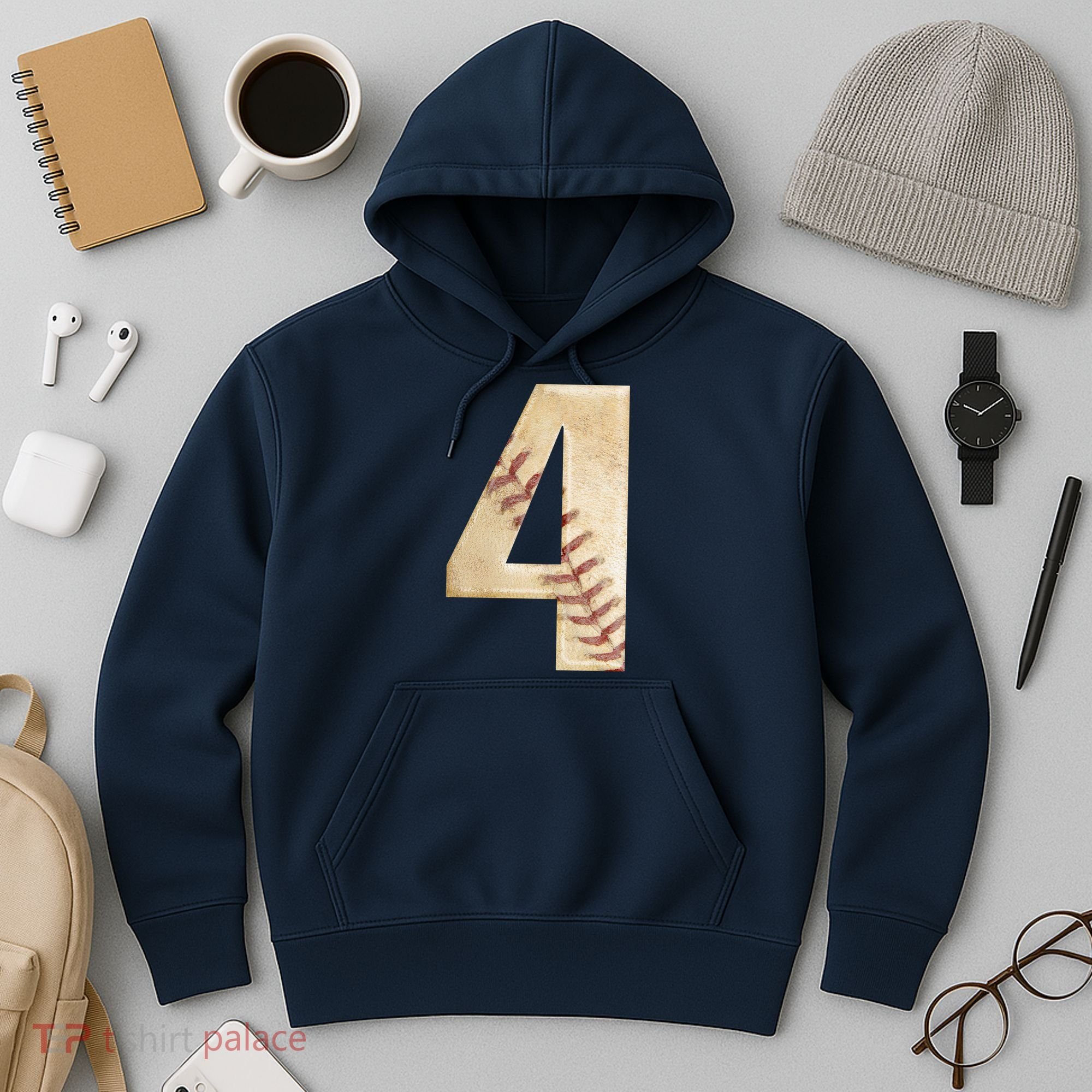 Baseball Birthday 4th birthday Hoodie