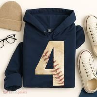 Baseball Birthday 4th birthday Hoodie thumb 4