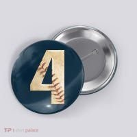Baseball Birthday 4th birthday Button thumb 0