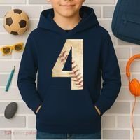 Baseball Birthday 4th birthday Kids Hoodie thumb 2