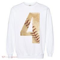 Baseball Birthday 4th birthday Garment-Dyed Sweatshirt thumb 0