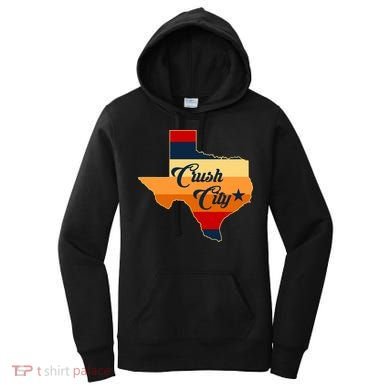 Baseball Crush City Houston Texas Women's Hoodie