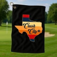 Baseball Crush City Houston Texas Golf Towel thumb 1